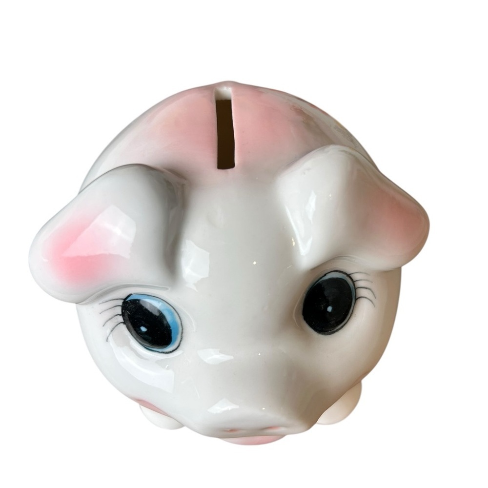 Vintage kitschy ceramic piggy bank, Japan, MCM anthropomorphic style - Picture 2 of 9
